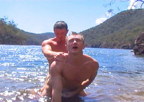 Outdoor Sex with Kyle Kirk and Damon Bradley on Raging Stallion